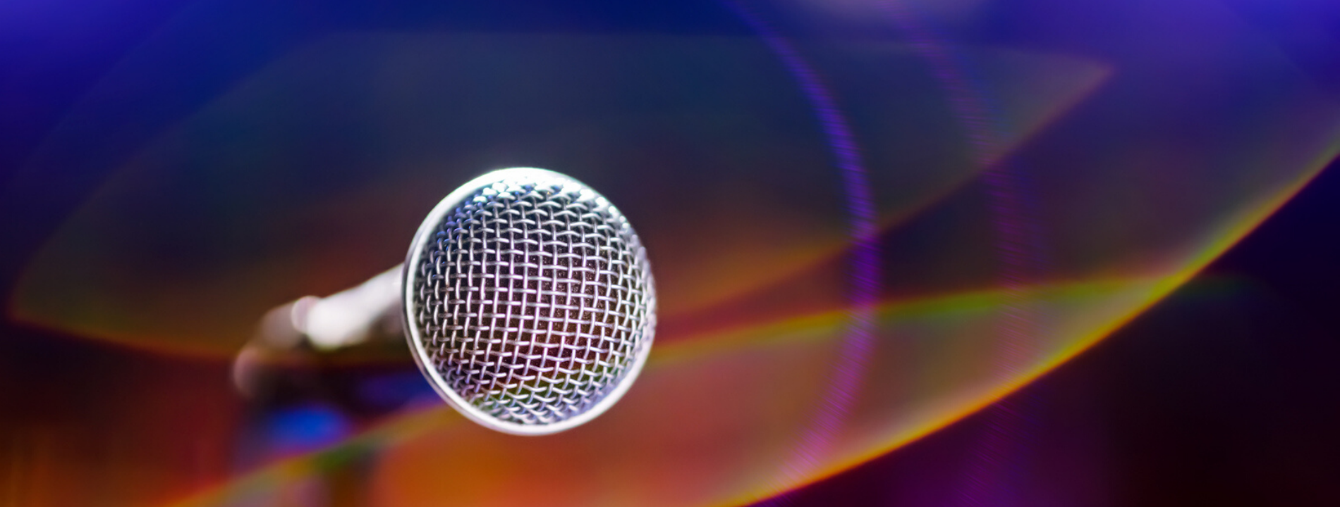 microphone on stage at corporate event