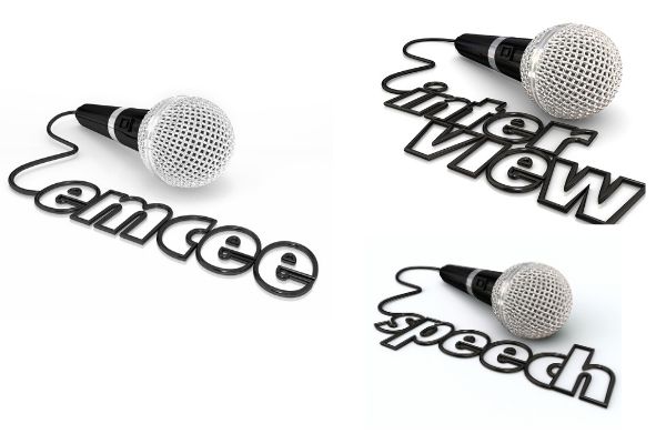microphones for journalist facilitator host master of ceremonies